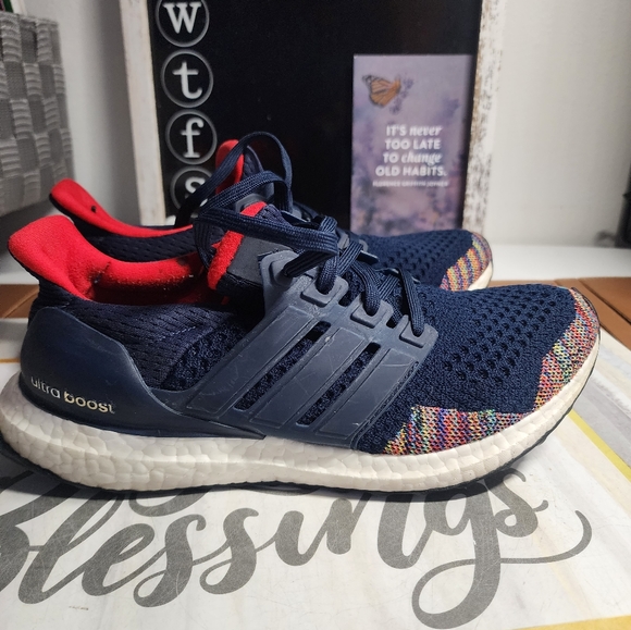 ADIDAS ULTRA BOOST 1.0 SIZE 7 MULTI COLOR TOE NAVY LIKE CHINESE NEW YEAR BB7801 - Picture 2 of 5